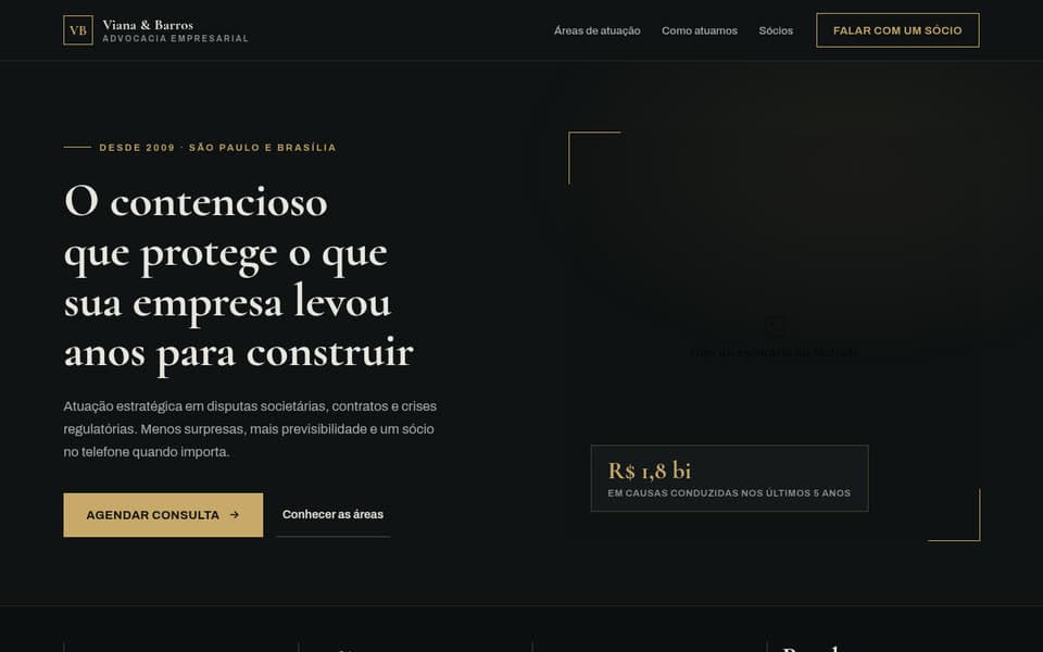 Template de landing page para advocacia